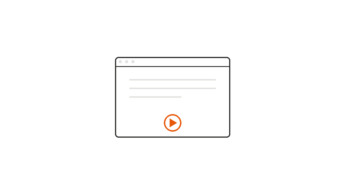 Browser mit Play-Button symbolisiert Page-Builder-Tutorial